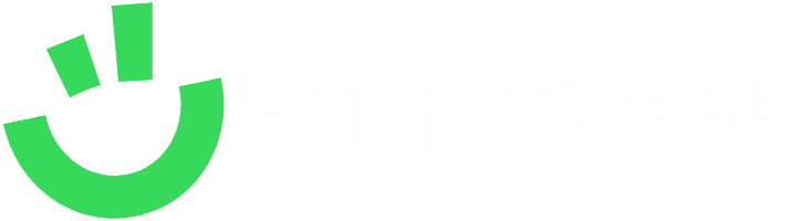 A green, stylized smiling face logo with two rectangular eyes and a curved mouth, set against a white background.